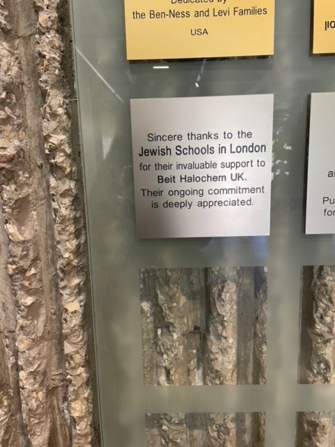 Sincere thanks to the Jewish Schools in London for their invaluable support to Beit Halochem UK.  Their ongoing commitment is deeply appreciated.